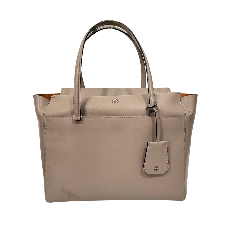 Tory Burch Parker Triple Compartment Tote Bag Leather Shoulder Bag